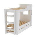Ver imagem 5 de Treliche com Cama Auxiliar Adulto Junevil Baú Superior com Escadas Armário de 1 Porta Branco