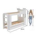 Ver imagem 4 de Treliche com Cama Auxiliar Adulto Junevil Baú Superior com Escadas Armário de 1 Porta Branco