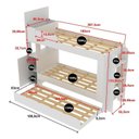 Ver imagem 3 de Treliche com Cama Auxiliar Adulto Junevil Baú Superior com Escadas Armário de 1 Porta Branco