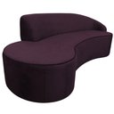 Ver imagem 6 de Sofá Curvo 04 Lugares 230cm Eron Braço Esquerdo Veludo Roxo - Nexta Casa
