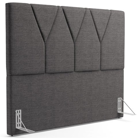 Cabeceira Cama Box Solteiro 100cm Aura Linho W01 Cinza Escuro - Mpozenato