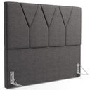 Ver imagem 1 de Cabeceira Cama Box Solteiro 100cm Aura Linho W01 Cinza Escuro - Mpozenato