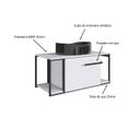 Ver mais imagens de Gabinete Suspenso para Banheiro 80cm P1019 Branco com Cuba Berlin Preto