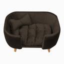 Ver imagem 1 de Poltrona Cama Pet Hannah Luxo - Veludo Marrom