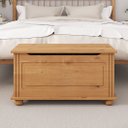 Ver imagem 4 de Baú Assento Organizador Madeira Maciça Bristol Idimex