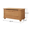 Ver imagem 3 de Baú Assento Organizador Madeira Maciça Bristol Idimex