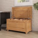 Ver imagem 7 de Baú Assento Organizador Madeira Maciça Bristol Idimex