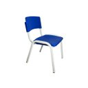 Ver imagem 3 de Kit 12 Cadeira Iso Infantil Azul Escolar e Creche