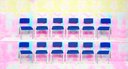 Ver imagem 1 de Kit 12 Cadeira Iso Infantil Azul Escolar e Creche