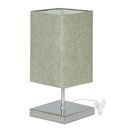 Ver imagem 1 de Abajur Eros Quad Touch Cinza Escuro Com Base Inox.