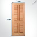 Ver imagem 3 de Folha de Porta Maciça em Eucalipto acabamento Natural 210x72cm PM44 Hagá Cruzeiro Portas