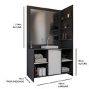 Ver imagem 3 de Gabinete Espelheira 100cm Plena Grand Elite Cinza/Chumbo/Branco