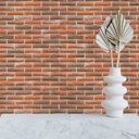 Ver imagem 1 de Papel de Parede Adesivo Tijolo Natural Rejunte Branco 2,50m