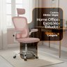 Cadeira de Escritório Diretor Oficial Vegas com Apoio - Rosa Branco + E-book - 3