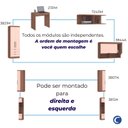 Ver imagem 5 de Guarda Roupa Solteiro Modulado 6 Peças Infinity