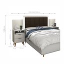 Ver imagem 2 de Cabeceira Extensível Bepan com Mesa de Cabeceira Off White