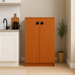 Armário Organizador Livreiro Multiuso Funcional com 2 Portas e 3 Prateleiras - Moon -