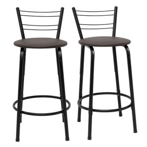 Kit 2 Banquetas para Bancada Flórida Preta 60cm Cozinha Gourmet Balcão Ilha Piscina Área de Lazer