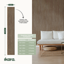 Ver imagem 5 de Kit 4 Painel Ikara de Madeira Ripado e Acústico - 270x32cm