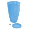 Vaso Com Prato Planta Oval Moderno Polietileno 45x30 BGPLASTICOS V13 TERRACOTA 016 - 19