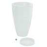 Vaso Com Prato Planta Oval Moderno Polietileno 45x30 BGPLASTICOS V13 TERRACOTA 016 - 7