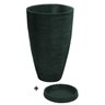 Vaso Com Prato Planta Oval Moderno Polietileno 45x30 BGPLASTICOS V13 TERRACOTA 016 - 3