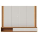 Ver imagem 5 de Painel para TV 75 pol Bancada Suspensa LED Horebe C04 Off White Matte Freijó - Lyam Decor