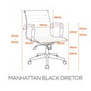 Ver imagem 2 de Kit 2 Cadeiras Escritório Diretor Esteirinha Corino Manhattan Bege