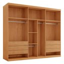 Ver imagem 4 de Guarda-Roupa Casal 100% MDF com 6 Portas e 6 Gavetas 273cm Multimóveis CR35508 Madeirado/Off White