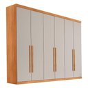 Ver imagem 1 de Guarda-Roupa Casal 100% MDF com 6 Portas e 6 Gavetas 273cm Multimóveis CR35508 Madeirado/Off White