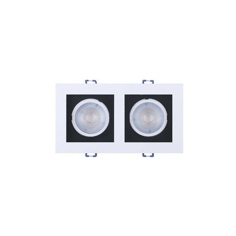 Spot de LED Recuado Taschibra Frame 2xmr16 Quadrado 10W Bivolt 6500K Luz Branca