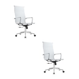 Kit 2 Cadeiras Escritório Presidente Esteirinha Corino Manhattan - 1