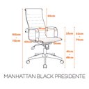 Ver imagem 2 de Kit 2 Cadeiras Escritório Presidente Esteirinha Corino Manhattan Branco