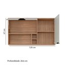 Ver imagem 2 de Armário de Cozinha Aéreo 02 Portas 120cm Firenze Amêndola Nude Prime Tx Demóbile