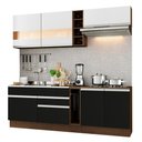 Ver imagem 3 de Armário de Cozinha Completa 220cm Rustic/Preto/Branco Parma Madesa 02