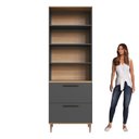 Ver mais imagens de Armário Paneleiro 2 Portas 2 Gavetas Vidro Fume Isabelle