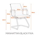 Ver imagem 2 de Kit com 2 Cadeiras Manhattan Base Fixa Preto