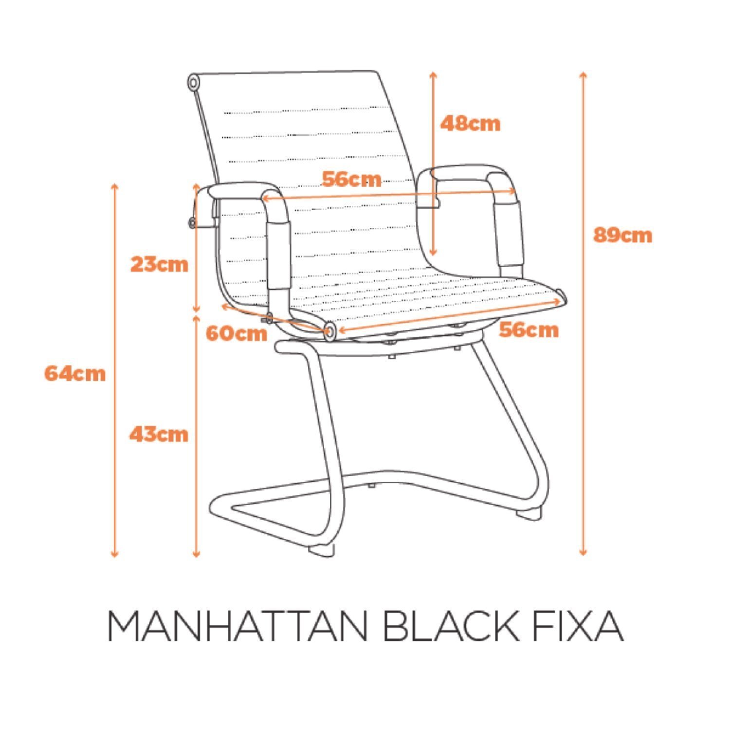 Kit com 2 Cadeiras Manhattan Base Fixa - 2