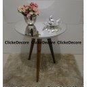 Ver imagem 3 de Jogo de 2 mesas de canto Lateral Redonda Espelho Alt 60/70 Cm - Off White