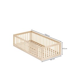 Cama Montessoriana Solteiro Com Grade Giulia Casatema - 3
