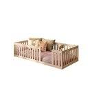 Ver imagem 2 de Cama Montessoriana Solteiro com Grade Giulia Casatema MadeiraOriginals Marrom/Bege