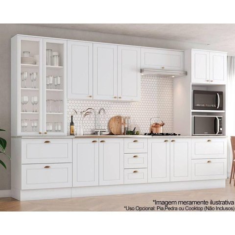 Cozinha Modulada Americana 7 Peças 2 Aéreos + 2 Balcões+ 2 Paneleiros + 1 Complemento C5p66