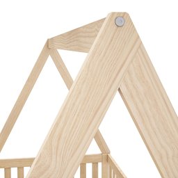 Cama Montessoriana Solteiro com Grade e Telhado Giulia Casatema MadeiraOriginals - 4