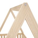 Ver imagem 4 de Cama Montessoriana Solteiro com Grade e Telhado Giulia Casatema MadeiraOriginals Marrom/Bege