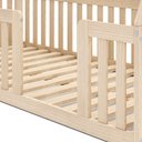 Ver imagem 6 de Cama Montessoriana Solteiro com Grade e Telhado Giulia Casatema MadeiraOriginals Marrom/Bege