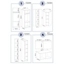 Ver imagem 4 de Guarda Roupa Casal Modulado 9 Peças Requinte