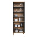 Ver imagem 4 de Armário Paneleiro 0,8m 4 Portas Vidro Fume Isabelle