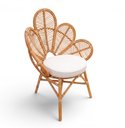 Ver imagem 6 de Poltrona em Rattan com Estofado Branco 102x75x57cm