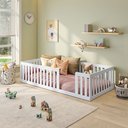 Ver imagem 2 de Cama Montessoriana Solteiro Com Grade Giulia Casatema MadeiraOriginals