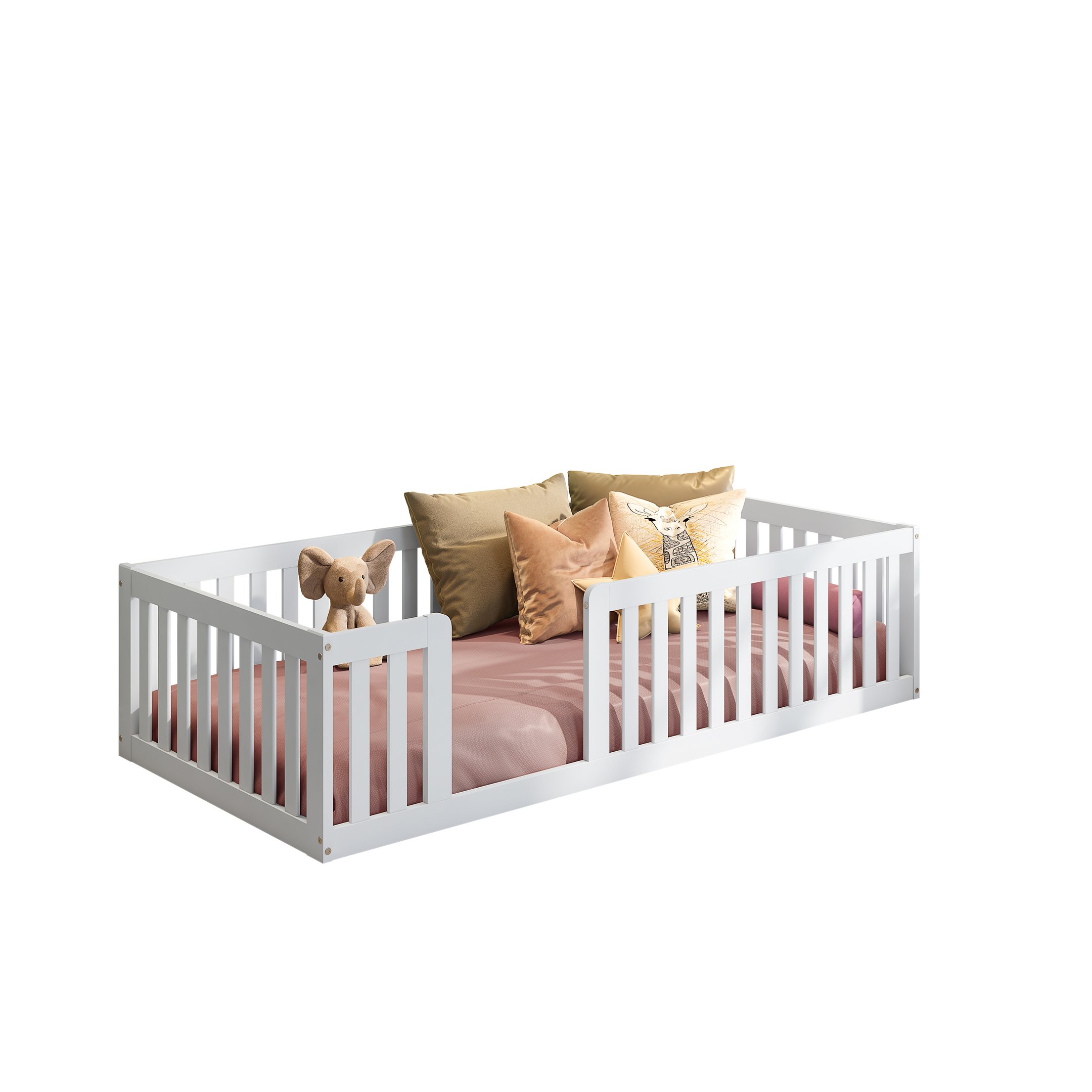 Cama Montessoriana Solteiro Com Grade Giulia Casatema